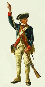 Illustration of a Maryland soldier in uniform