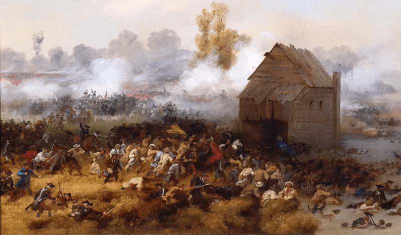 Painting of the Battle of Brooklyn by Alonzo Chappel
